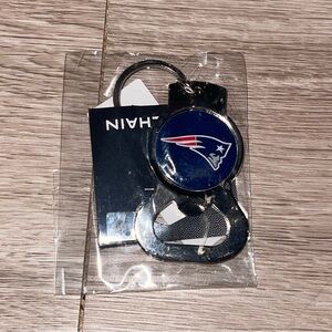 New England Patriots Bottle Opener Keychain NWT